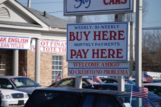"Buy Here Pay Here" auto dealerships
