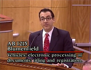 Blumenfield testifies for AB 1215