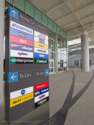 Rental car companies at the airport